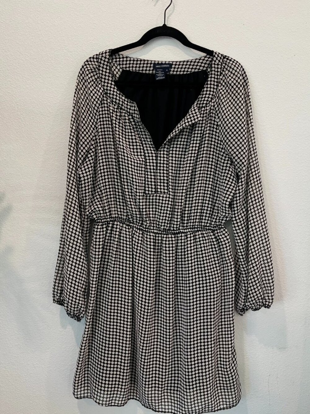 Max Edition Polka Dot Dress Black/White
